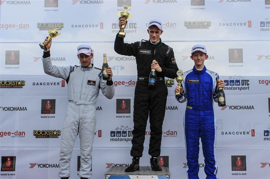 Podiet - der i øvrigt også afspejler top tre i FIA NEZ DS3 Cup.
(Foto: Nicklas Majgaard)